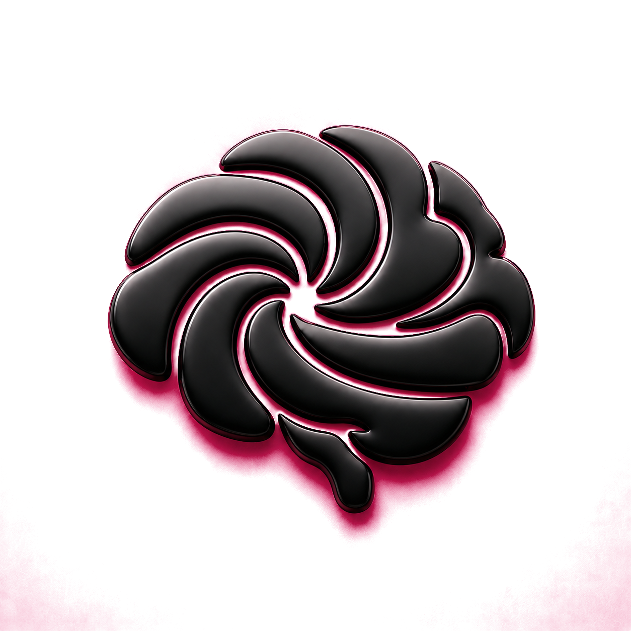 The Mind — a black spiral brain